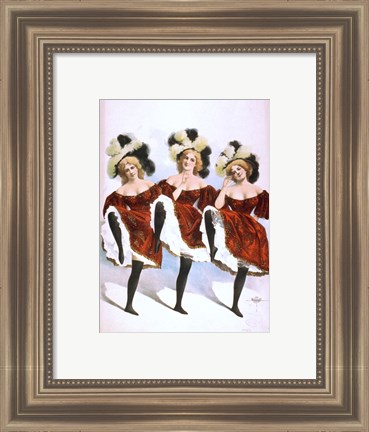 Framed Can-Can Dancers Print