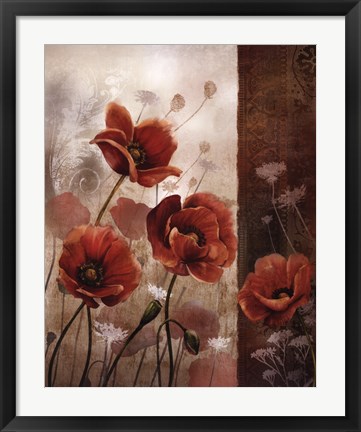 Framed Wild Poppies II Print