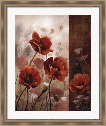 Framed Wild Poppies II Print