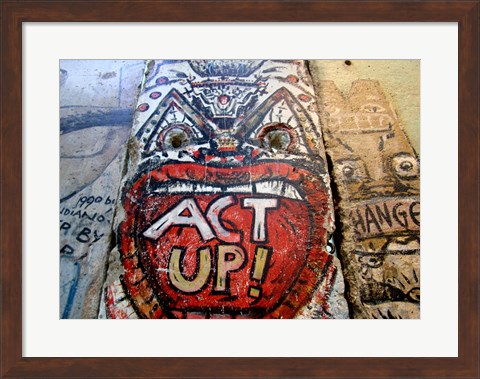 Framed Act Up - Berlin Wall Print