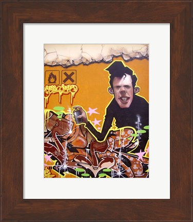 Framed Graffiti Portrait Print