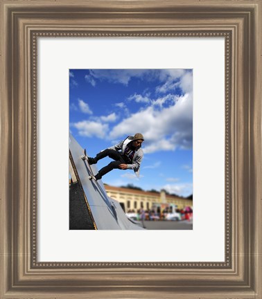 Framed Skater In Florence On Ramp Print