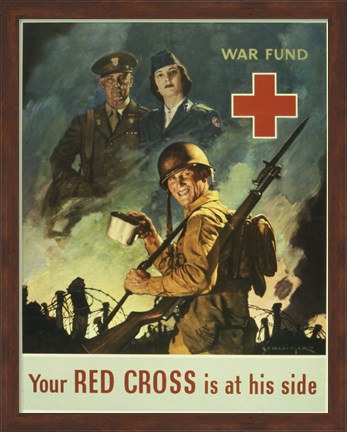 Framed Your Red Cross is at His Side Print