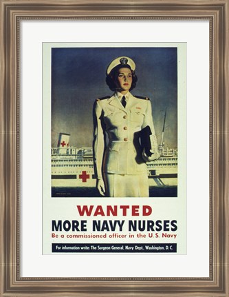 Framed Wanted! More Navy Nurses Print