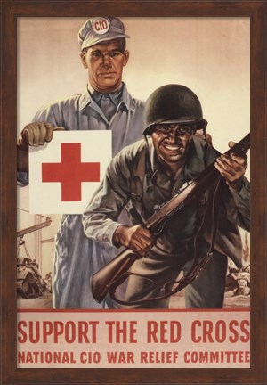 Framed Support the Red Cross Print