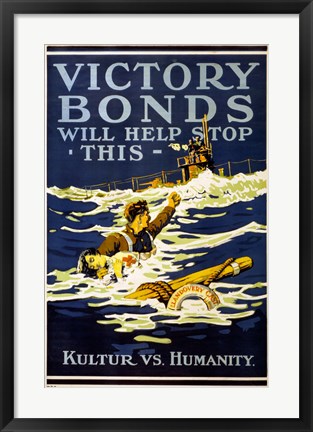 Framed Victory Bonds Print