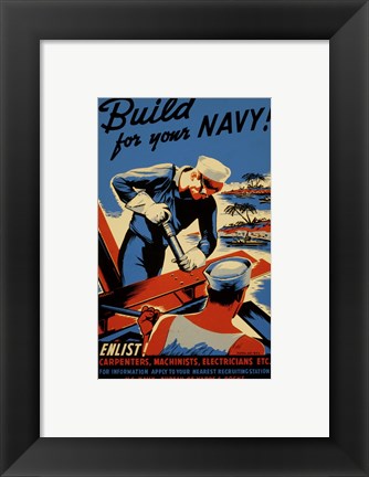 Framed Build for Your Navy Print