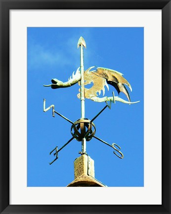 Framed Weathervane on the Church of St Michael Print