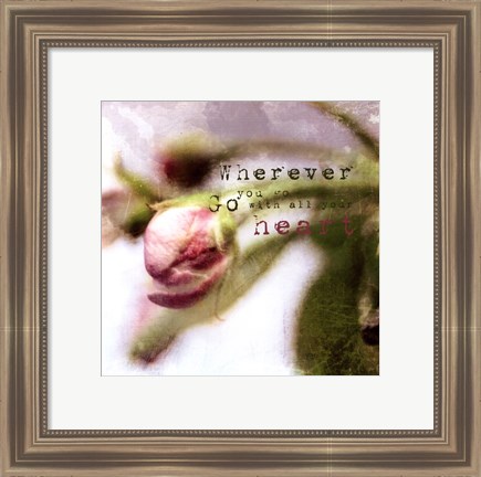Framed Blossoming Inspiration III Print