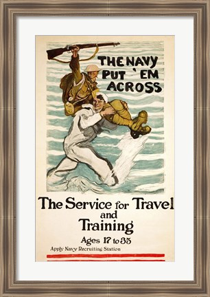 Framed Navy Recruitment Poster Print