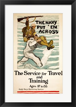 Framed Navy Recruitment Poster Print