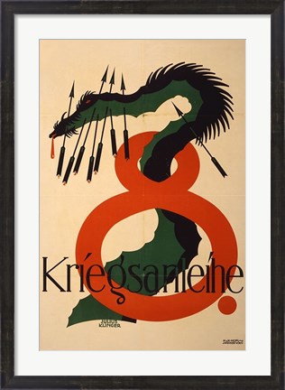 Framed Julius Klinger WWI Poster Print