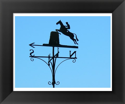 Framed Weathervane Iron Horseman Print