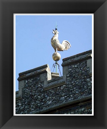 Framed Holy Trinity, Weston, Herts - Weathervane Print