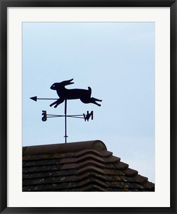 Framed Rabbit Weathervane Print