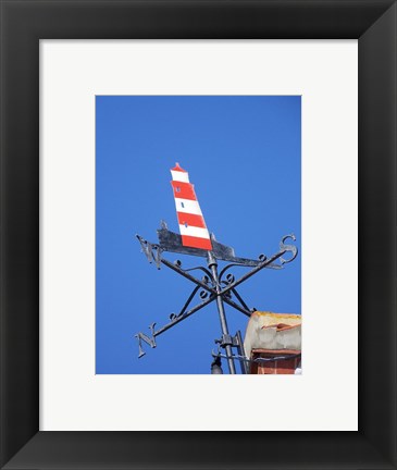 Framed Lighthouse Weathervane Print