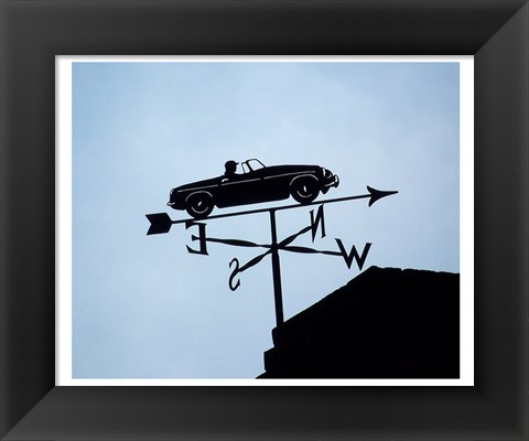 Framed Automotive Weathervane Print