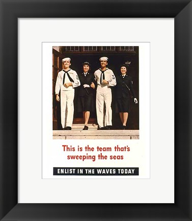 Framed Team Sweeping the Seas Print