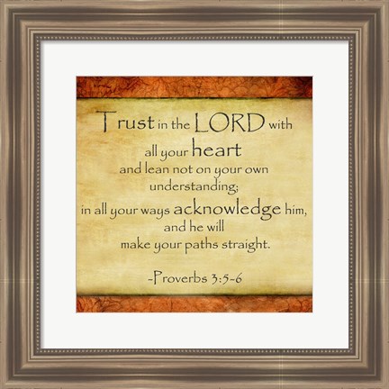 Framed Trust in the Lord Print