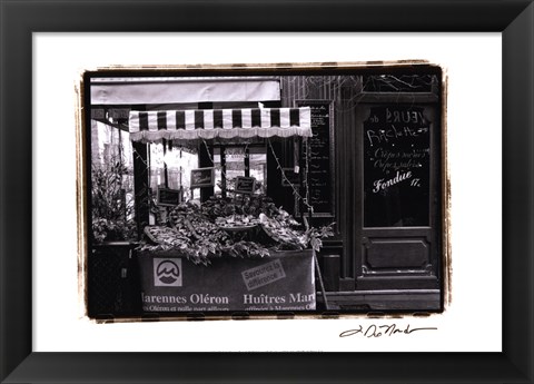 Framed Cafe Charm, Paris I Print