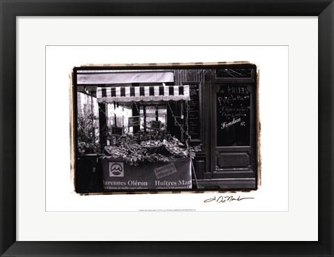 Framed Cafe Charm, Paris I Print