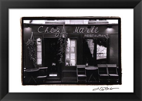 Framed Cafe Charm, Paris V Print