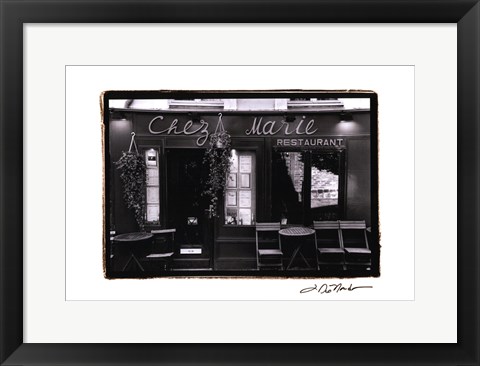 Framed Cafe Charm, Paris V Print