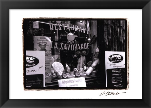 Framed Cafe Charm, Paris VI Print