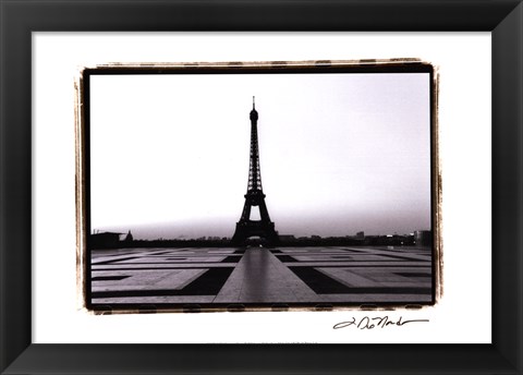 Framed Eiffel Tower at Dawn Print