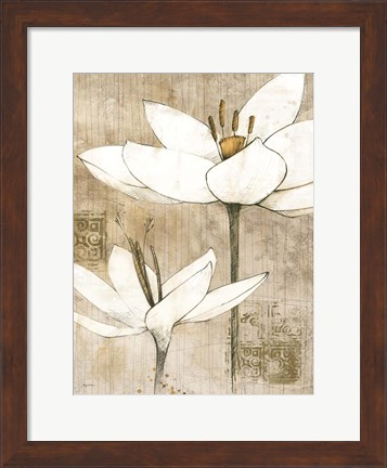 Framed Pencil Floral I Print