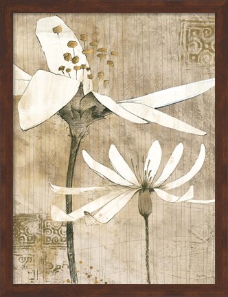 Framed Pencil Floral II Print