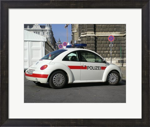 Framed VW Police Beetle Print