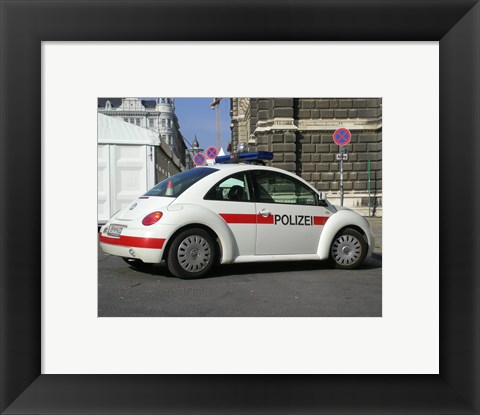 Framed VW Police Beetle Print