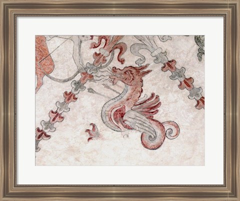 Framed Gothic dragon Print