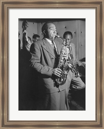 Framed Charlie Parker, Tommy Potter, Miles Davis, Duke Jordan, Max Roach Print