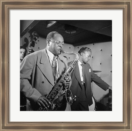 Framed Coleman Hawkins, Miles Davis Print