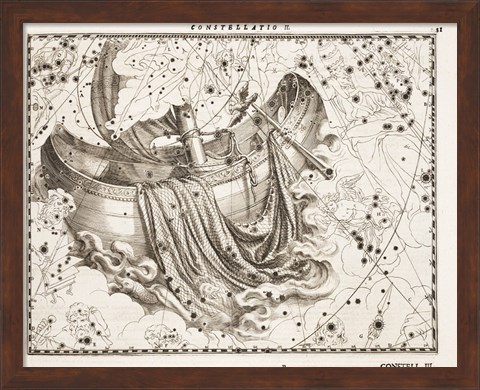 Framed Constellation  Saint Peter&#39;s Boat Print