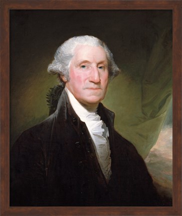 Framed George Washington, 1795 Print