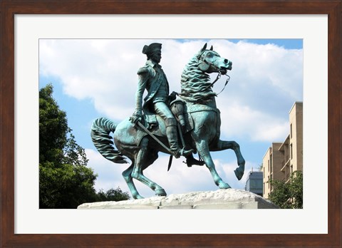 Framed George Washington Statue Print