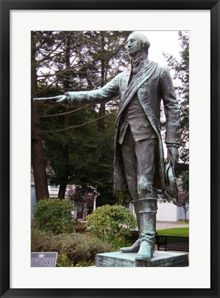 Framed George Washington Statue, Waterford Print