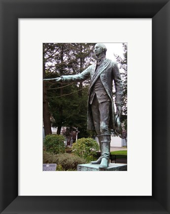 Framed George Washington Statue, Waterford Print