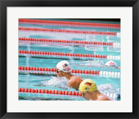 Framed US Swimmer Susan Rapp Print