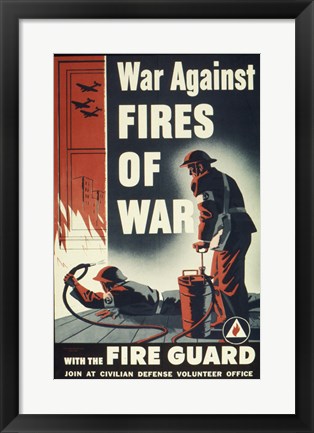 Framed War Against Fires of War with the Fire Guard Print