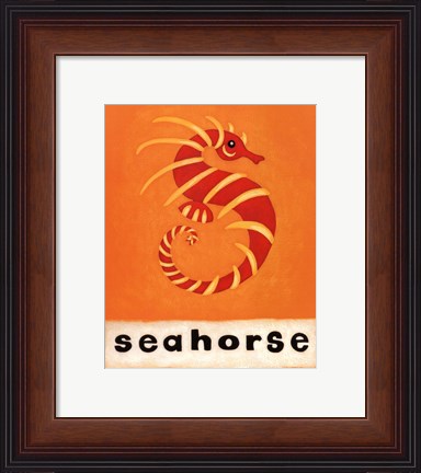 Framed S is for Seahorse Print