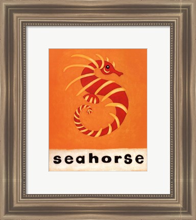 Framed S is for Seahorse Print