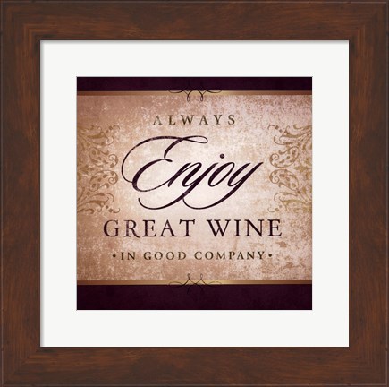 Framed Wine Inspiration III Print