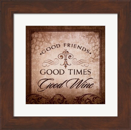 Framed Wine Inspiration I Print