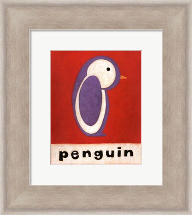 Framed P is for Penguin Print