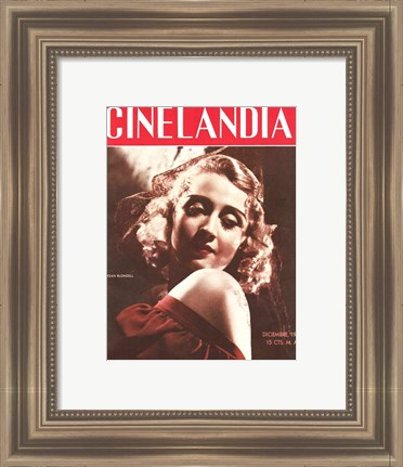 Framed Joan Blondell CINELANDIA Magazine Print