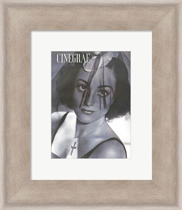 Framed Joan Crawford CINEGRAF Magazine Print